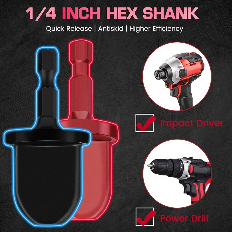 Hakkin 13PCS Copper Flaring Tool Pipe Expander with 5 in 1 Swaging Tool, HVAC Repairing Kit 1/4'',3/8'',1/2'',5/8'',3/4'',7/8'' Boring Drill Bit, Manual Swage Tool Hand Drill for Air Conditioner, - Image 3
